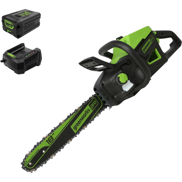 Greenworks 60V 18″ Brushless Cordless Mini Chainsaw