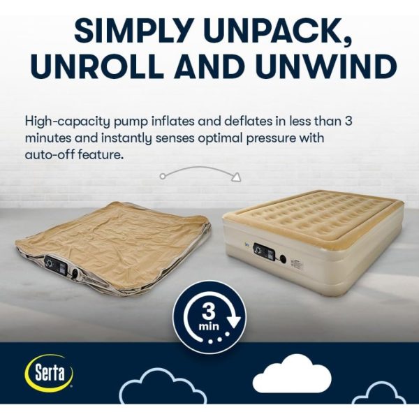 Serta Raised Air Mattress with Never Flat Pump
