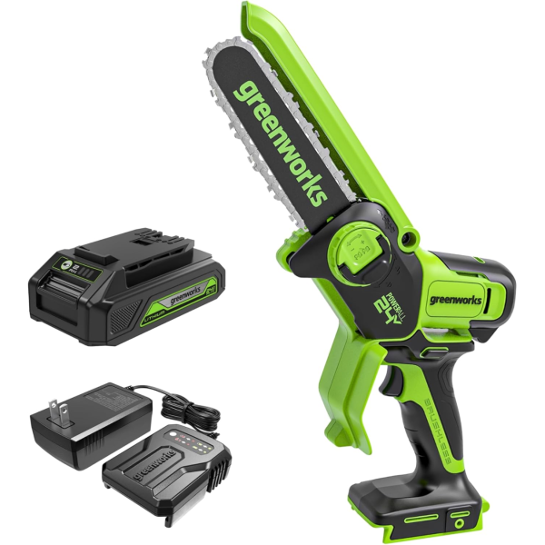 Greenworks 24V 6-Inch Brushless Mini Chainsaw